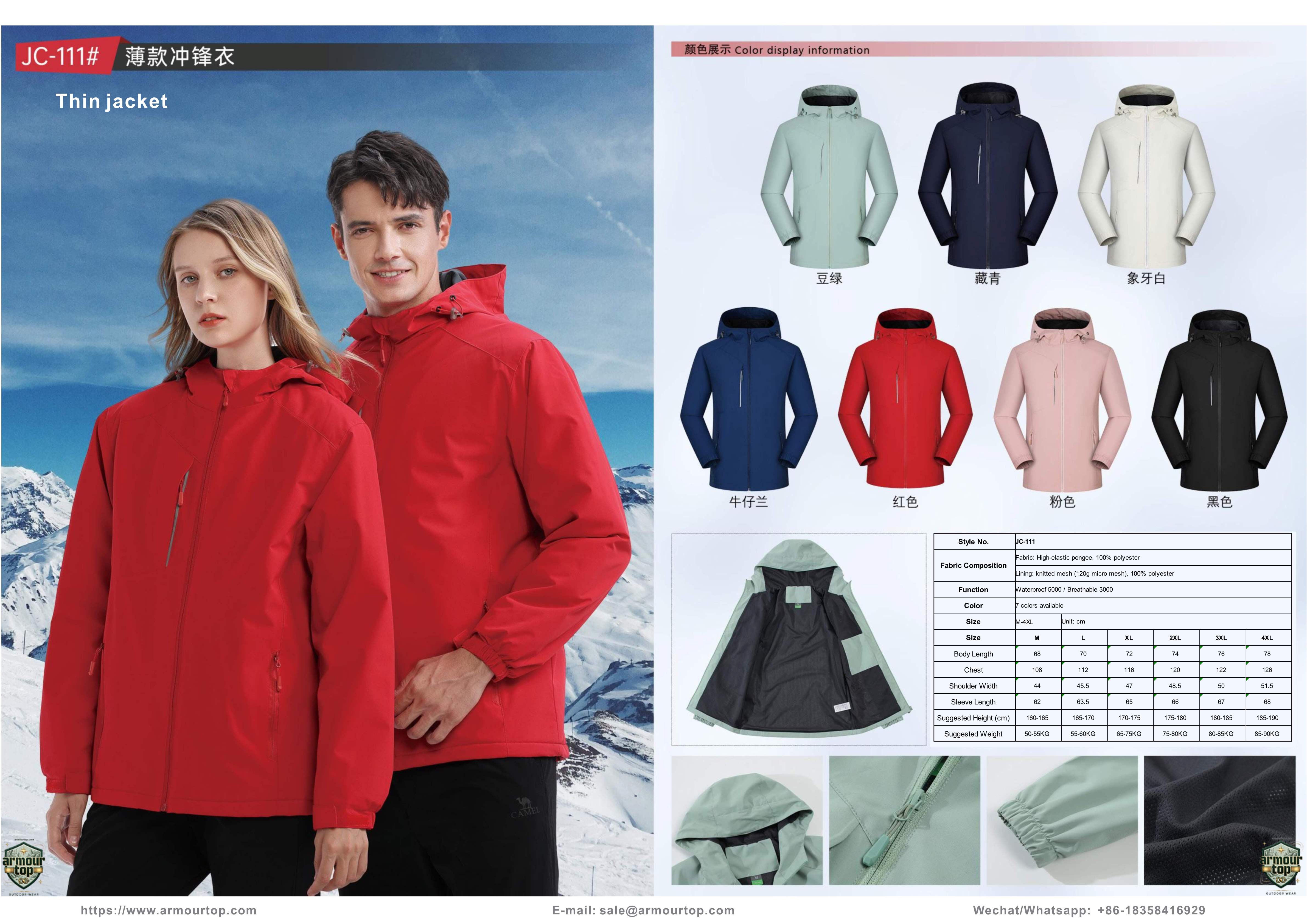JC-111 Thin Jacket overview