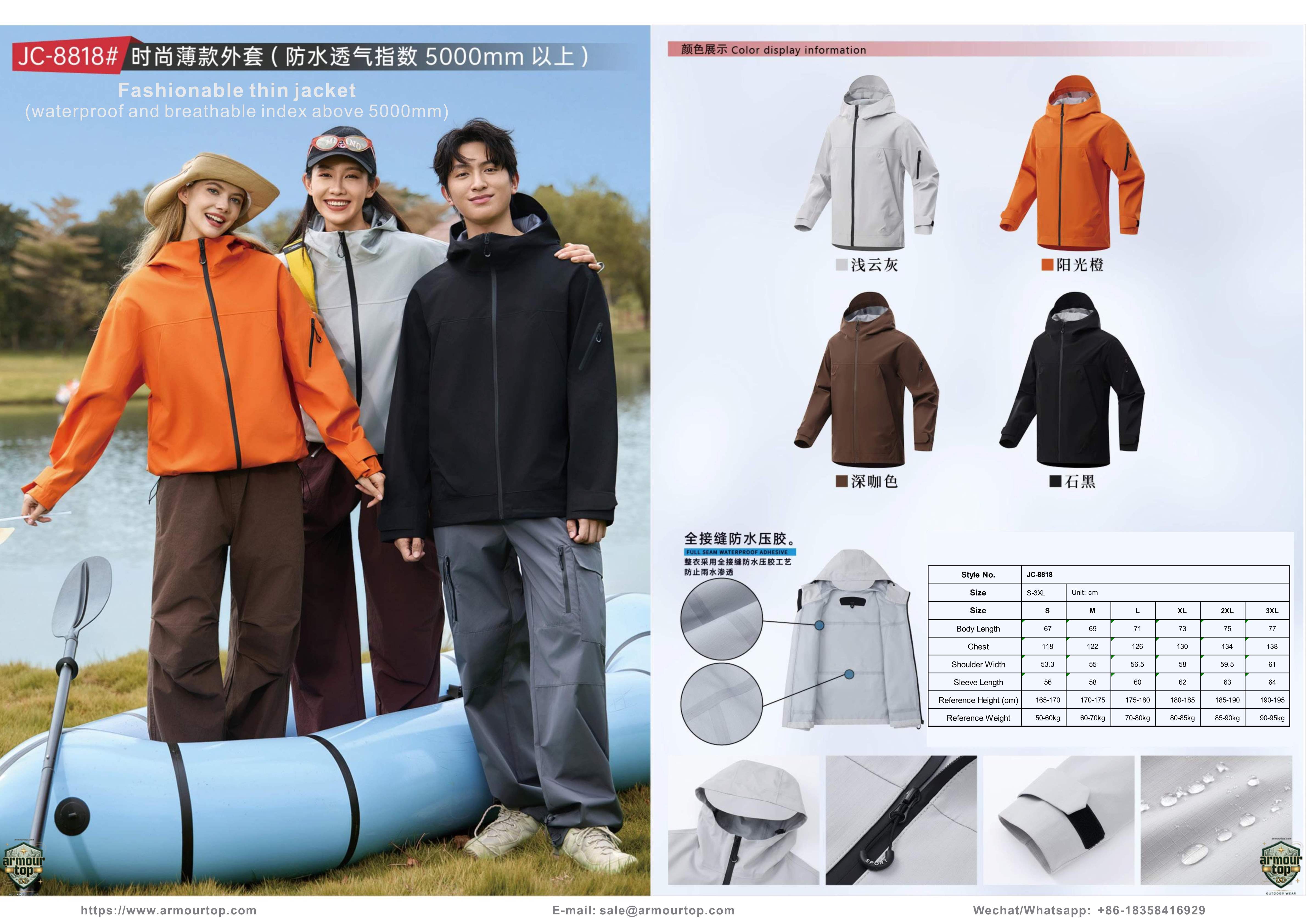 JC-8818 Fashionable Thin Jacket overview